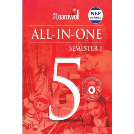 Book cover number 1 for New Learnwell All-In-One 5 (Semester-1) NEP written by NA published by Holy Faith International (P) Ltd