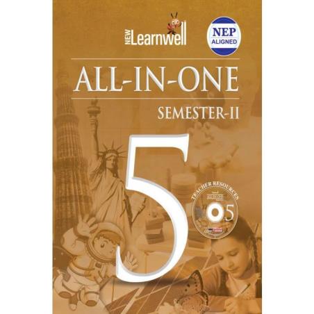 Book cover number 1 for New Learnwell All-In-One 5 (Semester-2) NEP written by NA published by Holy Faith International (P) Ltd