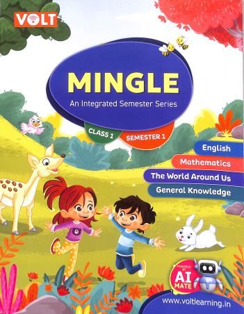 Book cover number 1 for Mingle Class 1 (An Integrated Semester Series) Semester 1 written by NA published by Viva Volt