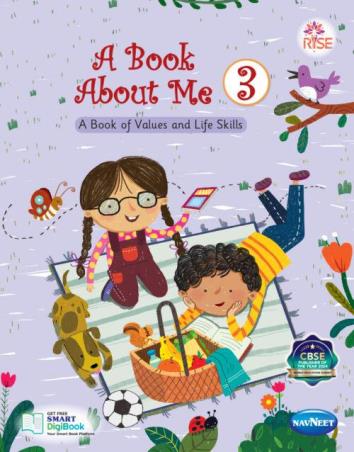 Book cover number 1 for A Book About Me 3 (A Book Of Values And Life Skills) written by NA published by Navneet Education Limited