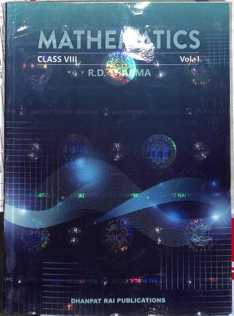 Book cover number 1 for Mathematics Class 8 (Vol.1) written by R. D. Sharma published by Dhanpat Rai Publications (P) Ltd.