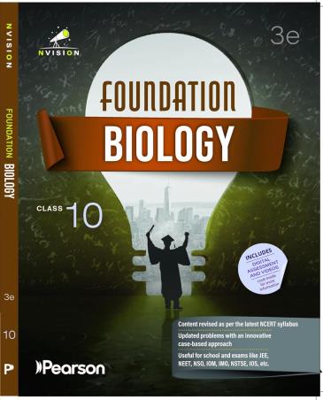 Book cover number 1 for Nvision Foundation Biology Grade 10 (2026) written by Prashant Jain, Nisha Gautam published by Pearson Education
