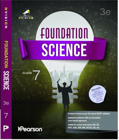 Book cover number 1 for Nvision Foundation Science Grade 7 (2026) written by Nisha Gautam, Harshita Sharma, Charry Yadav, Harshit Goyal, Bela Kalwadia published by Pearson Education