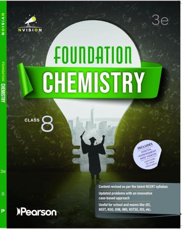 Book cover number 1 for Nvision Foundation Chemistry Grade 8 (2026) written by Ashutosh Gautam, Bela Kalwadia published by Pearson Education