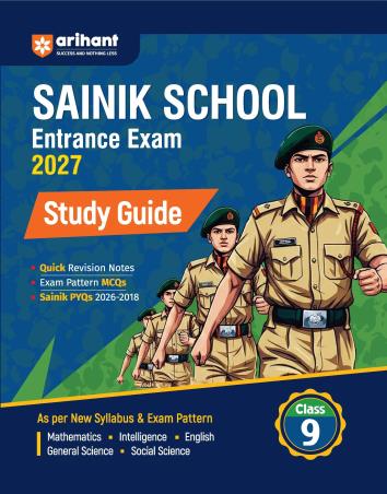Book cover number 1 for AISSEE Sainik School Class 9 (Entrance Exam 2027) written by Pradeep Srivastava, Sanjeev Dixit, Sushil Singh published by Arihant Publications (India) Limited