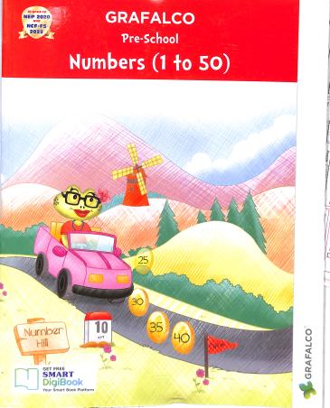 Book cover number 1 for Grafalco Pre-School Numbers (1 To 50) written by NA published by Grafalco