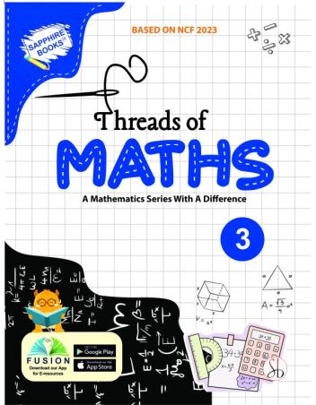 Book cover number 1 for Threads of Maths 3 (NCF 2023) written by NA published by Sapphire (India) Publishers Pvt. Ltd.