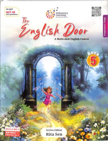 Book cover number 1 for The English Door Book 5 (A Multi-skill English Course) NCF SE 2023 written by NA published by Indiannica Learning
