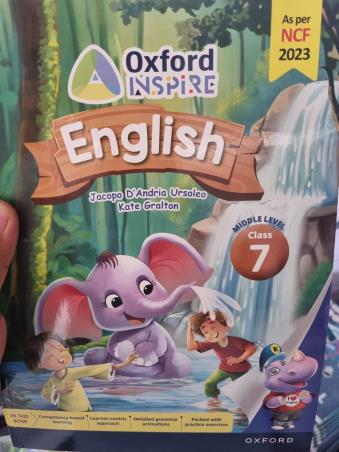 Book cover number 1 for Oxford Inspire English Book Class 7 (NCF 2023) Middle Stage With LMS written by NA published by Oxford University Press