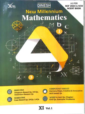 Book cover number 1 for Dinesh New Millennium Mathematics Class 11 Volume 1 & 2 CBSE 2027 (NCF 2023) written by NA published by S. Dinesh Sales Corp.