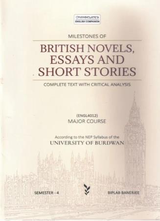 Book cover number 1 for British Novels, Essays And Short Stories B.U. Semester 4 written by Biplab Banerjee published by Indian Books View