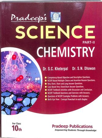 Book cover number 1 for Pradeep's Science Part 2 : Chemistry Class 10 CBSE (2026-2027) written by NA published by Pradeep Publications