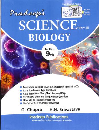 Book cover number 1 for Pradeep's Science Part 3 : Biology Class 9 CBSE (2026-2027) written by NA published by Pradeep Publications