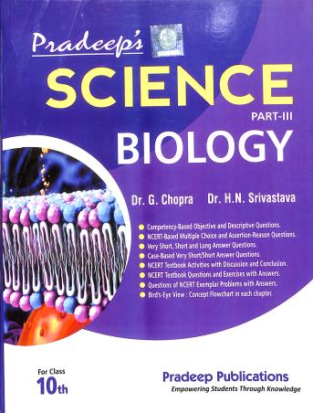 Book cover number 1 for Pradeep's Science Part 3 : Biology Class 10 CBSE (2026-2027) written by NA published by Pradeep Publications