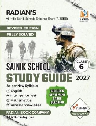 Book cover number 1 for Radian's Sainik School Study Guide Class 6 (2027) written by NA published by Radian Book Company