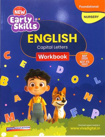 Book cover number 1 for New Early Skills : English Capital Letters Workbook Nursery (NEP 2020 / NCF FS 2022) written by NA published by Viva Education