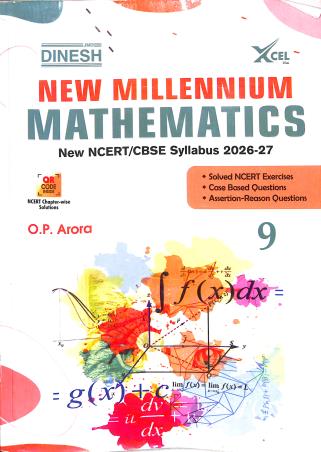 Book cover number 1 for Dinesh New Millennium Mathematics Class 9 CBSE (2026-27 Syllabus) written by O. P. Arora published by S. Dinesh Sales Corp.