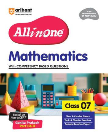 Book cover number 1 for All in One Mathematics Class 7 (NCERT Ganita Prakash Part 1 & 2) written by Neha Dixit, Astha Singhal published by Arihant Prakashan