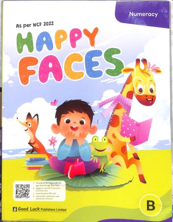 Book cover number 1 for Happy Faces Numeracy B written by NA published by Good Luck Publishers Limited
