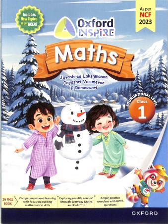 Book cover number 1 for Oxford Inspire Maths Class 1 (NCF 2023) Foundational Level written by NA published by Oxford University Press
