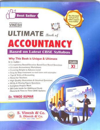 Book cover number 1 for Vinesh Ultimate Book Of Accountancy Class 11 (2027) CBSE written by Vinod Kumar published by S. Dinesh & Co.