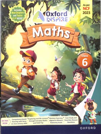 Book cover number 1 for Maths Class 6 Middle Stage (NCF 2023) written by NA published by Oxford University Press