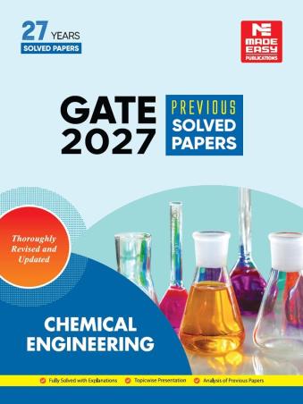 Book cover number 1 for GATE 2027 Previous Solved Papers Chemical Engineering written by NA published by Made Easy Publications