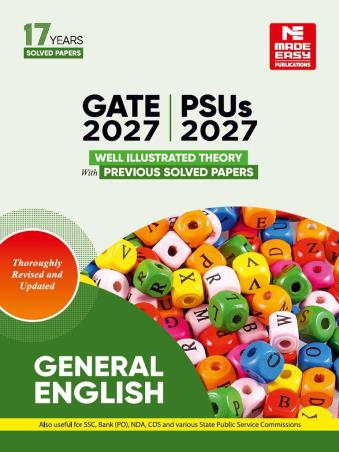 Book cover number 1 for GATE 2027 PSUs 2027 General English written by NA published by Made Easy Publications