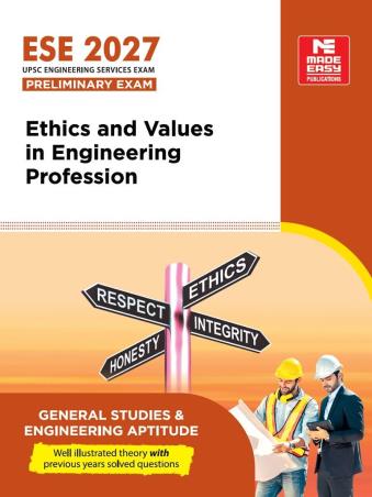 Book cover number 1 for ESE 2027 Ethics And Values In Engineering Profession : : General Studies & Engineering Aptitude written by NA published by Made Easy Publications