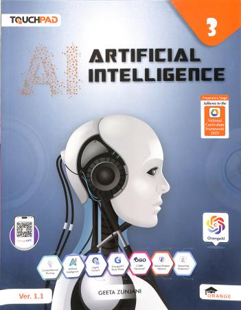 Book cover number 1 for Touchpad Artificial Intelligence Class 3 Ver. 1.1 (NCF 2023) written by NA published by Orange Education Pvt. Ltd.