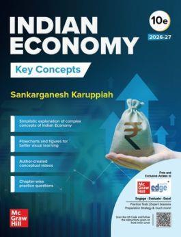 Book cover number 1 for Indian Economy Key Concepts (2026-27) written by Sankarganesh Karuppiah published by McGraw Hill Education Private Limited