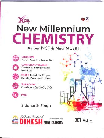 Book cover number 2 for New Millennium Chemistry Class 11 Vol.1 & 2 (2027) NCF written by Siddharth Singh published by Dinesh Publications Pvt. Ltd.