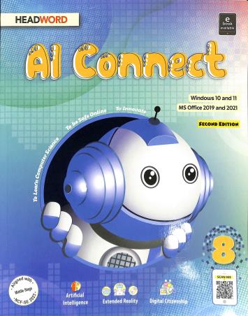Book cover number 1 for AI Connect 8 (Windows 10 And 11 Ms Office 2019 And 2021) NCF-SE-2023 written by NA published by Headword Publishing Company