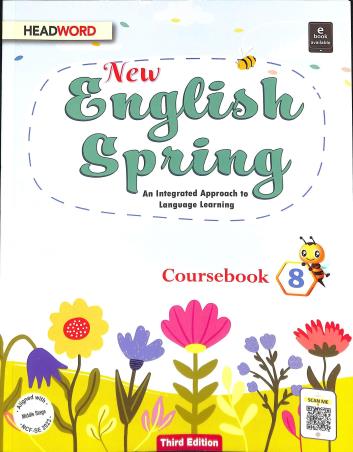 Book cover number 1 for New English Spring Coursebook 8 (NCF-SE 2023) Middle Stage written by NA published by Headword Publishing Company