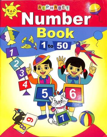 Book cover number 1 for Alphabet Number Book 1 - 50 written by Vikram Ghosh published by Alphabet