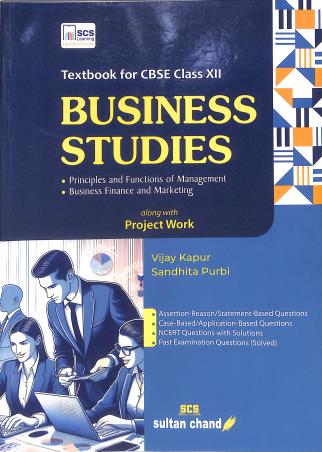Book cover number 1 for Business Studies : Textbook For CBSE Class 12 (Along With Project Work) written by Vijay Kapur, Sandhita Purbi published by Sultan Chand & Sons (P) Ltd