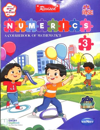 Book cover number 1 for Revised Numerics 3 (A Coursebook Of Mathematics) NEP 2020 / NCF-SE 2023 (CBSE) written by NA published by Navneet Education Limited