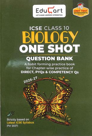 Book cover number 1 for ICSE Class 10 Biology One Shot (2026-27) written by NA published by Educart