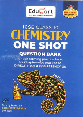 Book cover number 1 for ICSE Class 10 Chemistry One Shot (2026-27) written by NA published by Educart