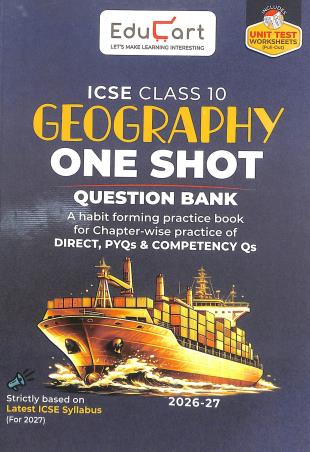 Book cover number 1 for ICSE Class 10 Geography One Shot (2026-27) written by NA published by Educart