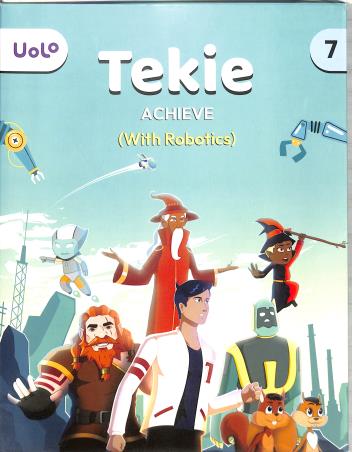 Book cover number 1 for Tekie Achieve With Robotics Class 7 (Set Of 3 Books) written by NA published by Uolo