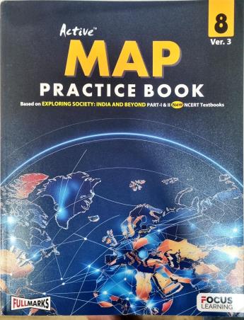 Book cover number 1 for Active Map Practice Book 8 Ver.3 CBSE written by NA published by Focus Learning