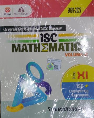 Book cover number 2 for Chhaya ISC Mathematics Class 11 Volume 1 &  2 (2026-2027) written by Sourendranath De published by Chhaya Prakashani Pvt. Ltd.
