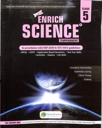 Book cover number 1 for Let's Enrich Science Temperament Class 5 (NEP 2020 & NCF 2023) written by NA published by Green Earth Publications Pvt. Ltd.