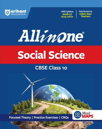 Book cover number 1 for All In One Social Science CBSE Class 10 (2026-27) written by Nazma Ansari, Nauseen Nigar, Jyoti Arora published by Arihant Prakashan