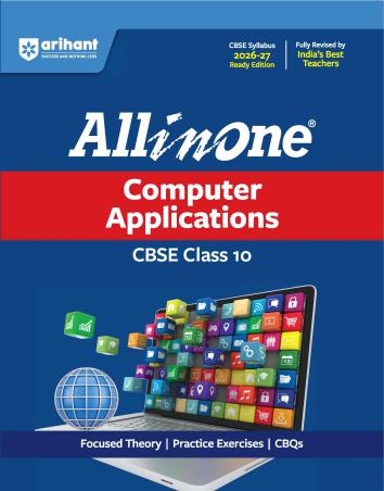 Book cover number 1 for All In One Computer Application CBSE Class 10 (2026-27) written by Abhishek Sharma, Astha Vijay published by Arihant Prakashan