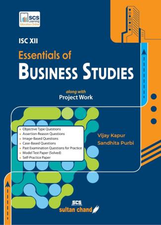Book cover number 1 for Essentials Of Business Studies Class 12 ISC written by NA published by Sultan Chand & Sons (P) Ltd