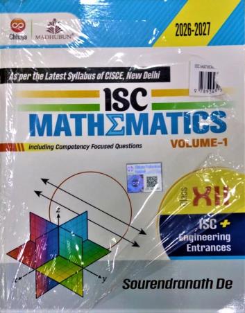 Book cover number 1 for Chhaya ISC Mathematics Class 12 Volume 1 & 2 (2026-27) written by Sourendranath De published by Chhaya Prakashani Pvt. Ltd.