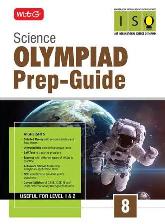 Book cover number 1 for Science Olympiad Prep-Guide 8 (ISO) written by NA published by MTG Learning Media (P) Ltd.