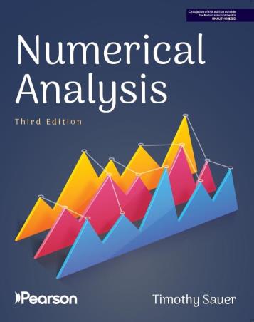 Book cover number 1 for Pearson Numerical Analysis written by Timothy Sauer published by Pearson Education